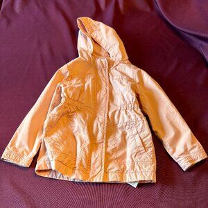 Old Navy Girls Pink Hooded Utility Jacket Size 5T Lightweight Spring Coat
